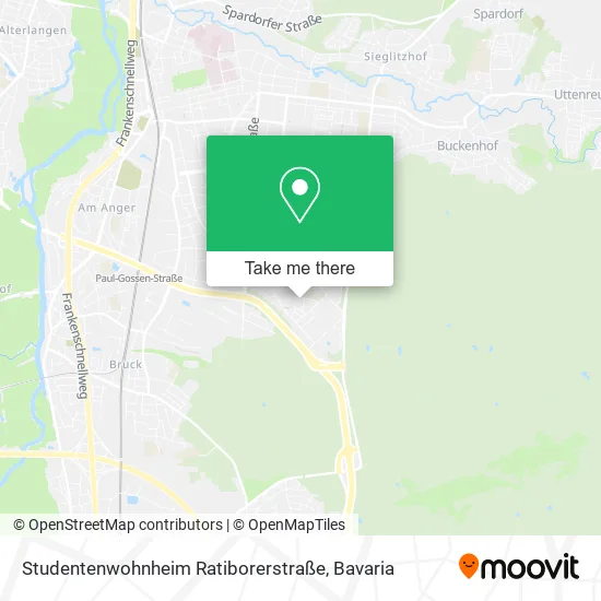 Карта Studentenwohnheim Ratiborerstraße