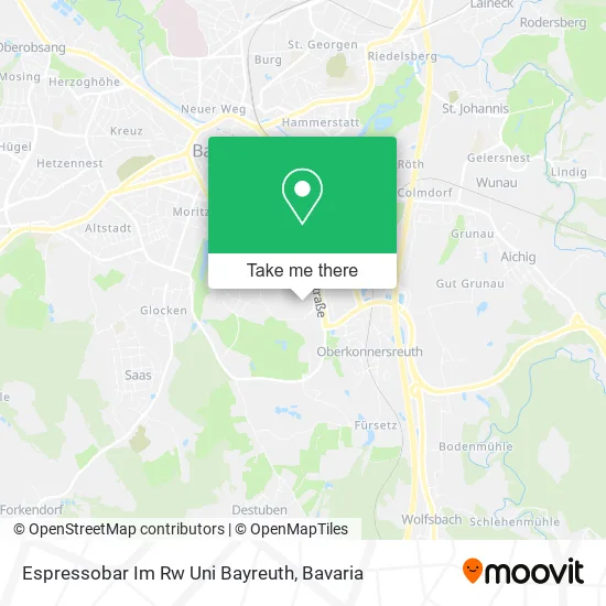 Карта Espressobar Im Rw Uni Bayreuth