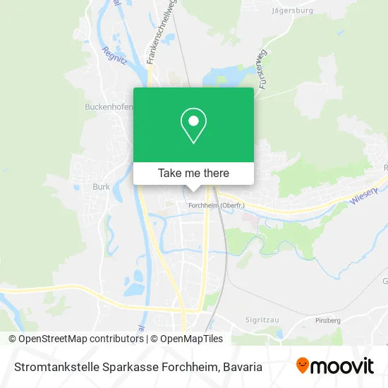 Карта Stromtankstelle Sparkasse Forchheim