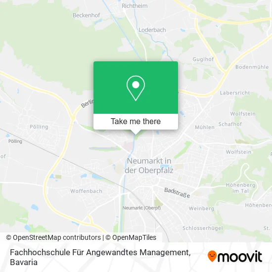 Карта Fachhochschule Für Angewandtes Management