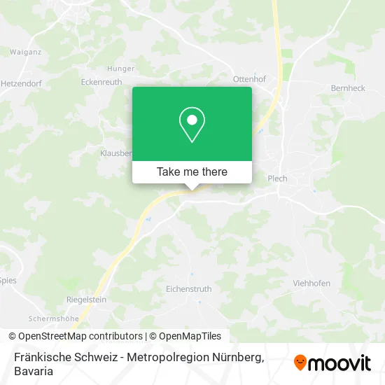Карта Fränkische Schweiz - Metropolregion Nürnberg