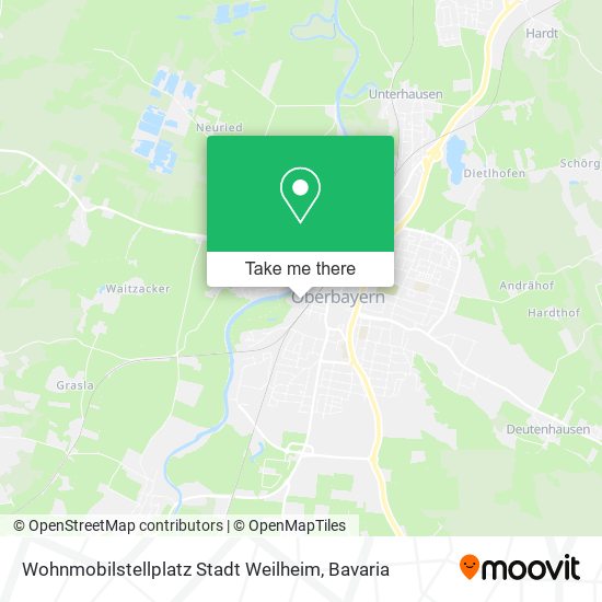 Карта Wohnmobilstellplatz Stadt Weilheim