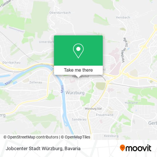 Карта Jobcenter Stadt Würzburg