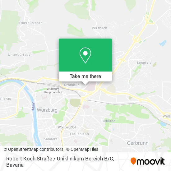 Карта Robert Koch Straße / Uniklinikum Bereich B / C