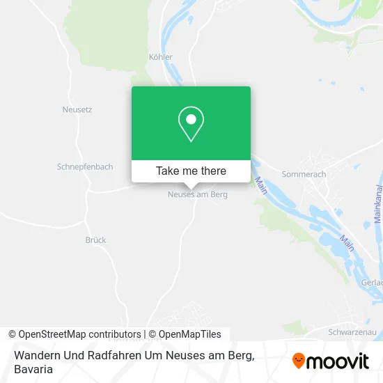 Карта Wandern Und Radfahren Um Neuses am Berg