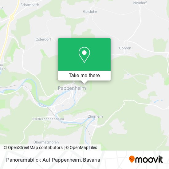 Panoramablick Auf Pappenheim map