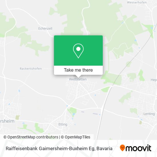 Raiffeisenbank Gaimersheim-Buxheim Eg map