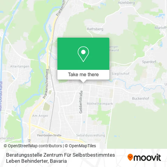 Карта Beratungsstelle Zentrum Für Selbstbestimmtes Leben Behinderter
