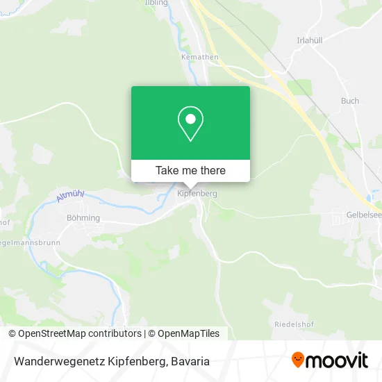 Карта Wanderwegenetz Kipfenberg