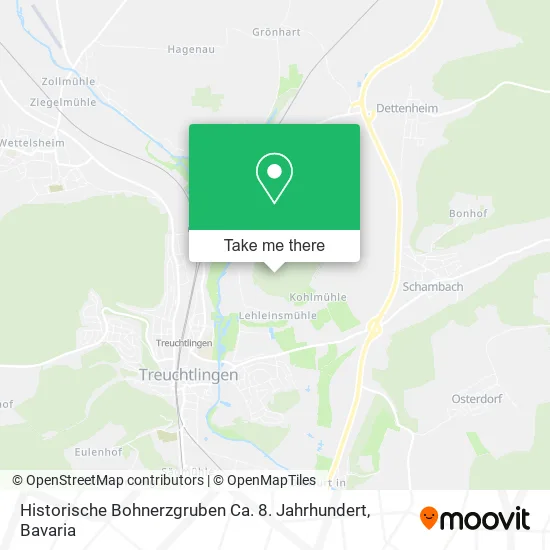 Карта Historische Bohnerzgruben Ca. 8. Jahrhundert