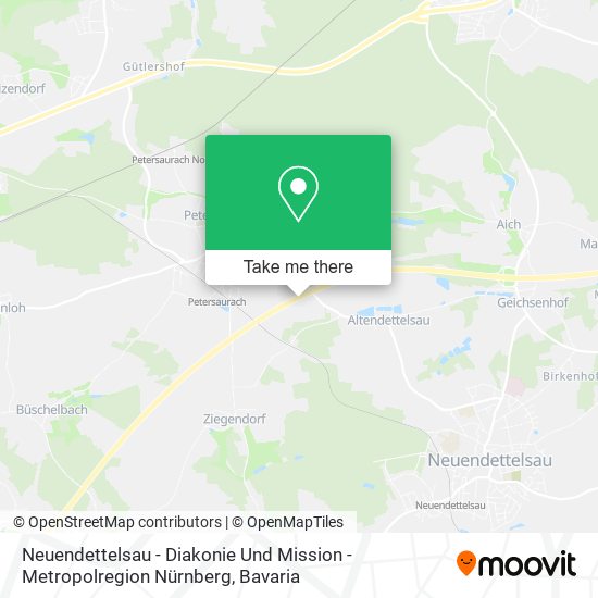 Neuendettelsau - Diakonie Und Mission - Metropolregion Nürnberg map