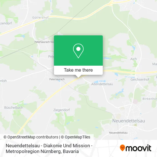 Карта Neuendettelsau - Diakonie Und Mission - Metropolregion Nürnberg