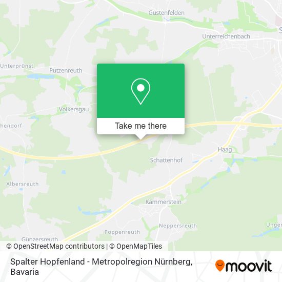 Spalter Hopfenland - Metropolregion Nürnberg map