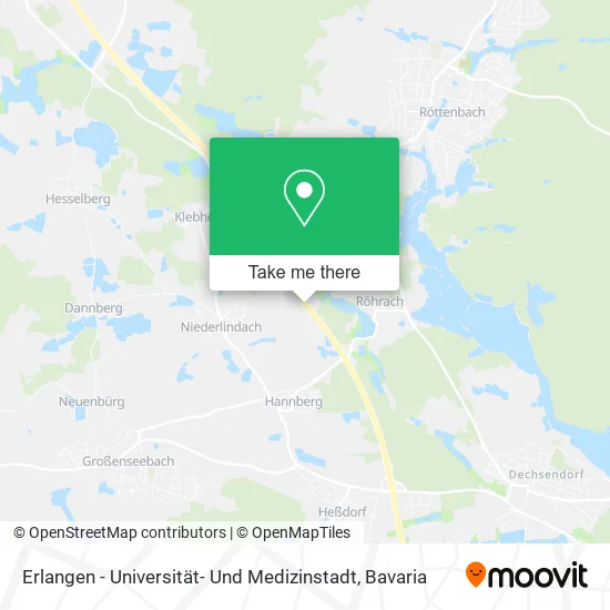 Карта Erlangen - Universität- Und Medizinstadt