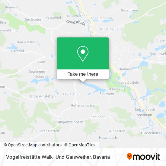 Карта Vogelfreistätte Walk- Und Gaisweiher