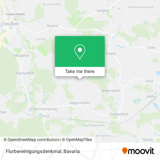 Карта Flurbereinigungsdenkmal