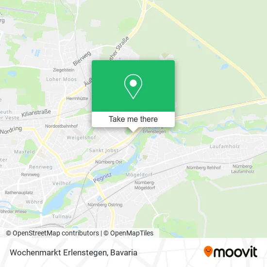 Карта Wochenmarkt Erlenstegen