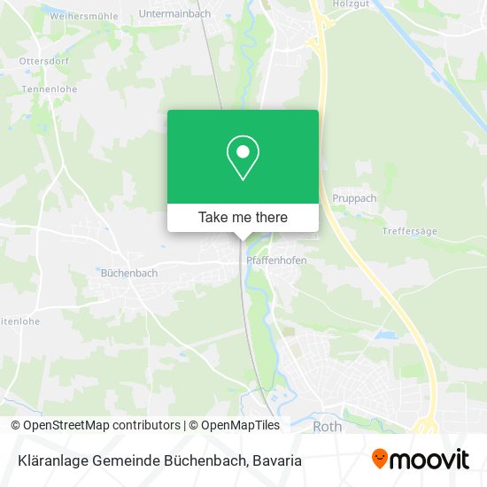 Kläranlage Gemeinde Büchenbach map