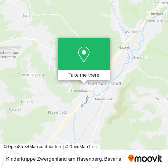 Карта Kinderkrippe Zwergenland am Hasenberg