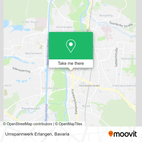 Карта Umspannwerk Erlangen