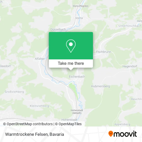 Карта Warmtrockene Felsen