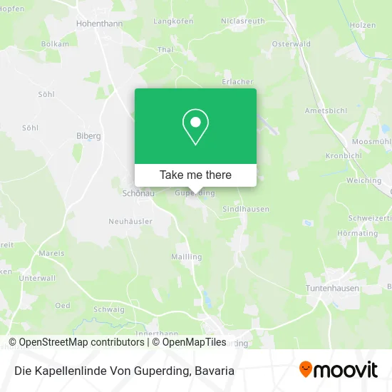 Карта Die Kapellenlinde Von Guperding