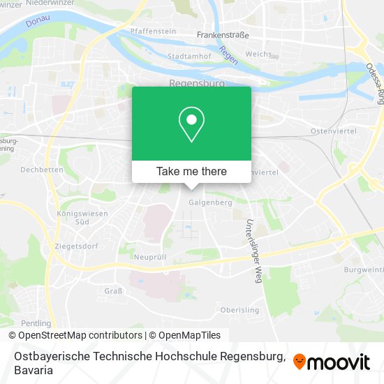 Ostbayerische Technische Hochschule Regensburg map