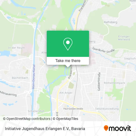 Карта Initiative Jugendhaus Erlangen E.V.