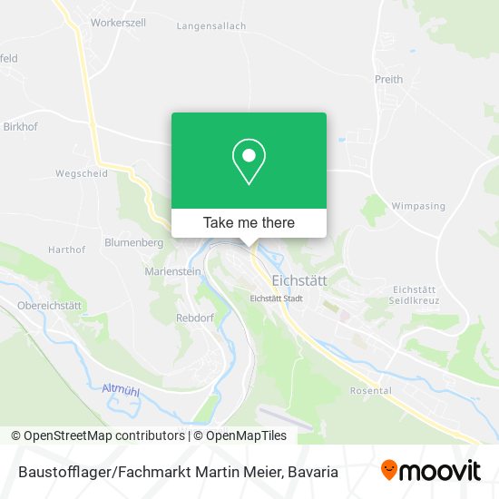 Baustofflager / Fachmarkt Martin Meier map