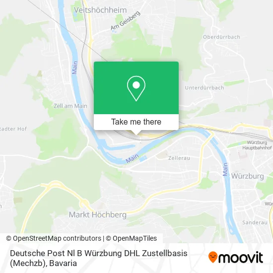 Карта Deutsche Post Nl B Würzbung DHL Zustellbasis (Mechzb)
