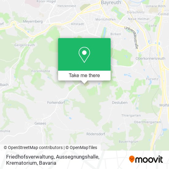 Friedhofsverwaltung, Aussegnungshalle, Krematorium map