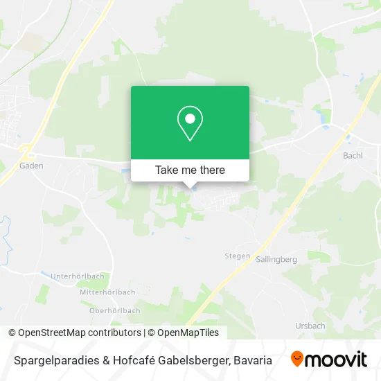 Карта Spargelparadies & Hofcafé Gabelsberger