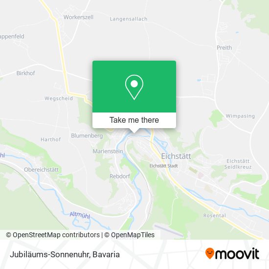 Jubiläums-Sonnenuhr map