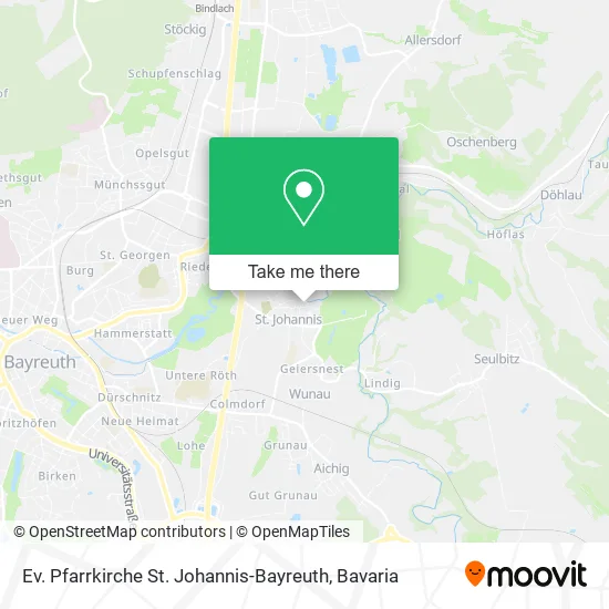 Карта Ev. Pfarrkirche St. Johannis-Bayreuth