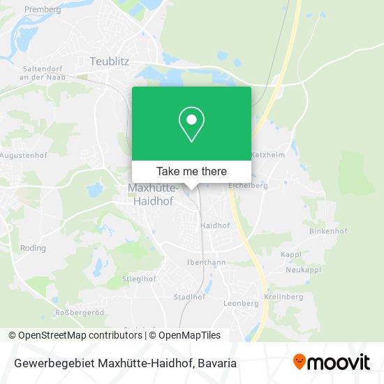 Gewerbegebiet Maxhütte-Haidhof map
