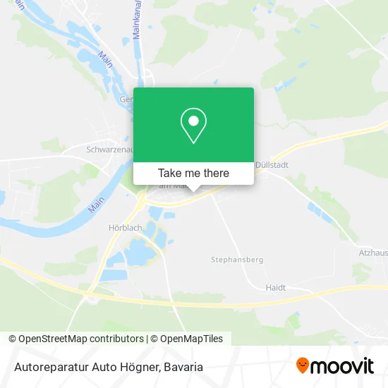 Карта Autoreparatur Auto Högner