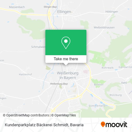 Kundenparkplatz Bäckerei Schmidt map