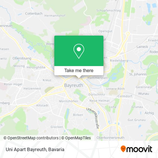Uni Apart Bayreuth map