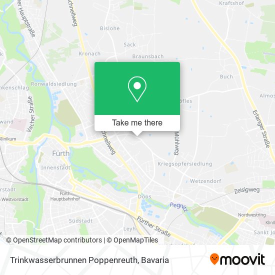 Trinkwasserbrunnen Poppenreuth map