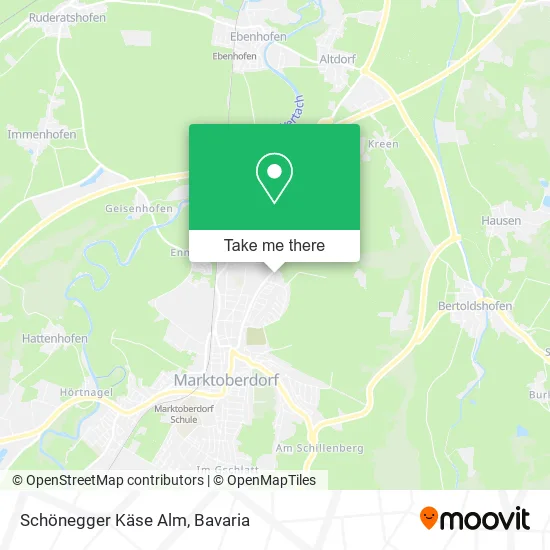 Карта Schönegger Käse Alm