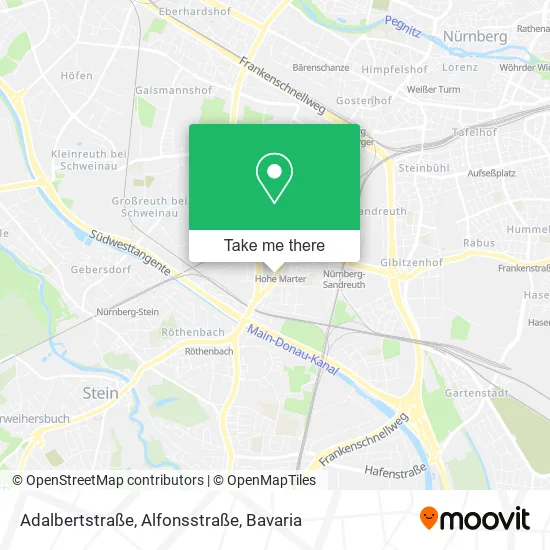 Карта Adalbertstraße, Alfonsstraße