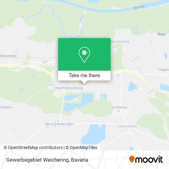 Gewerbegebiet Weichering map