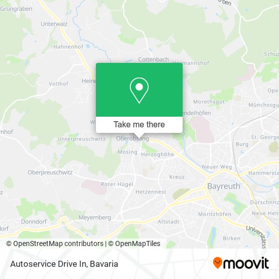 Autoservice Drive In map