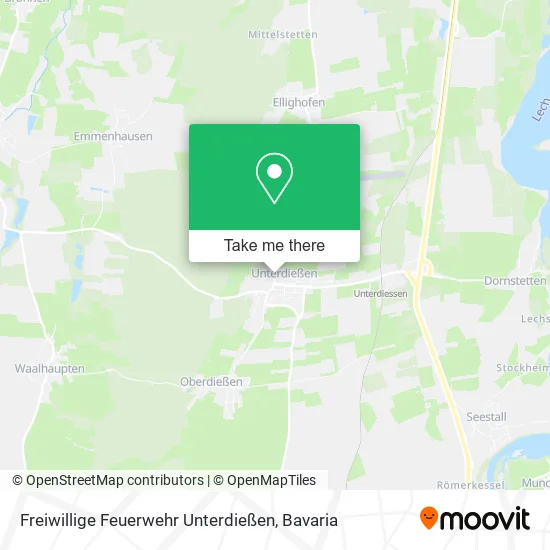 Карта Freiwillige Feuerwehr Unterdießen
