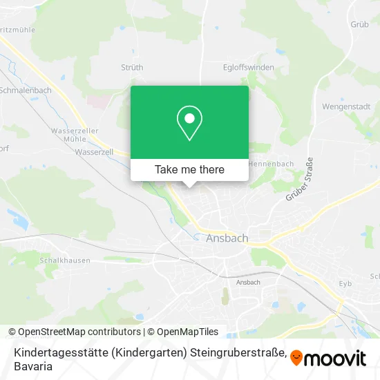 Карта Kindertagesstätte (Kindergarten) Steingruberstraße