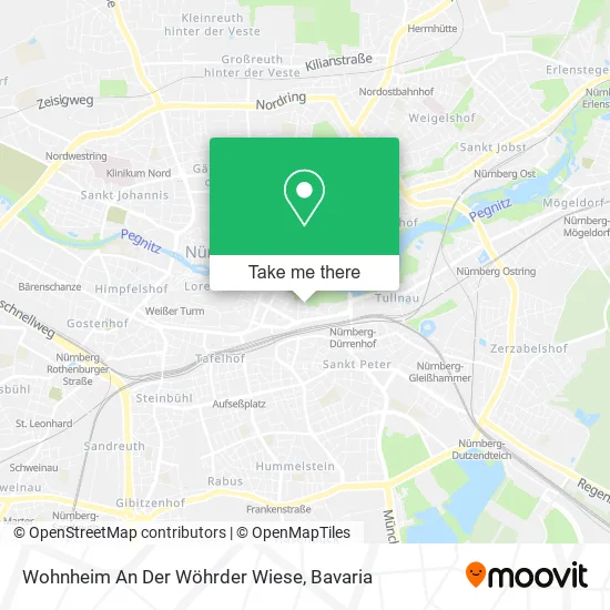 Карта Wohnheim An Der Wöhrder Wiese