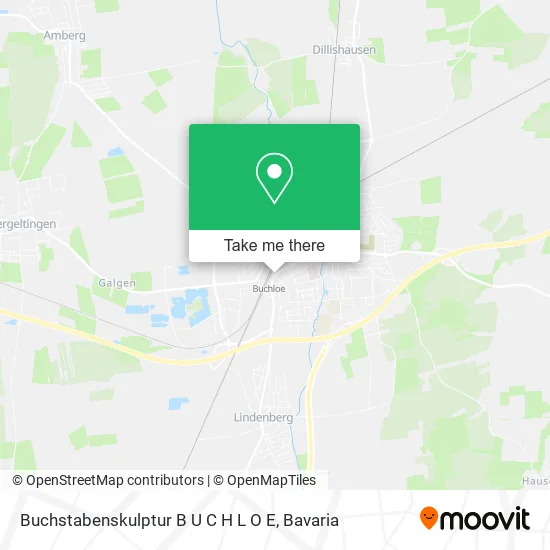 Карта Buchstabenskulptur B U C H L O E