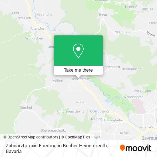 Zahnarztpraxis Friedmann Becher Heinersreuth map