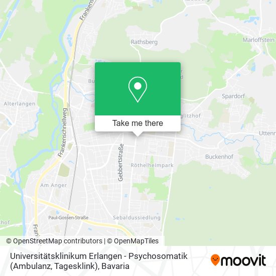 Universitätsklinikum Erlangen - Psychosomatik (Ambulanz, Tagesklink) map