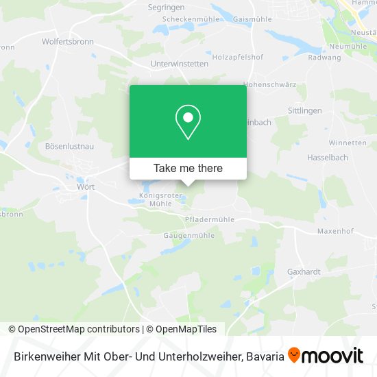 Birkenweiher Mit Ober- Und Unterholzweiher map